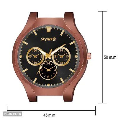 Analog Brown Dial Business Stainless Steel coronagraph styleCausal  party wear watch For -men  watch-thumb3