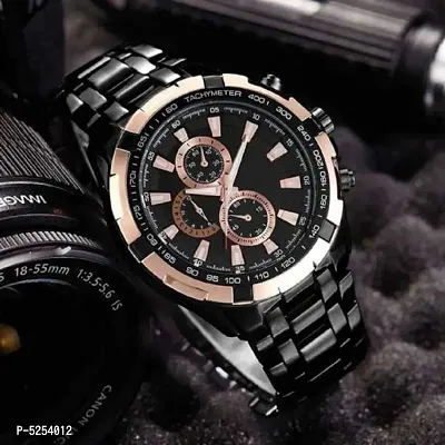 Black metal hotsell watches for mens