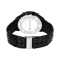 Stylish And Trendy Black Metal Strap Analog Watch For Men's-thumb2