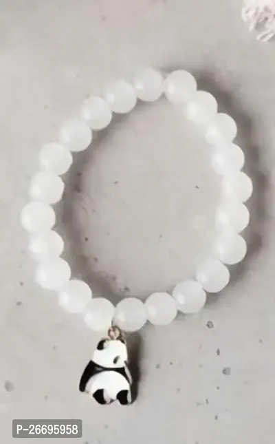 KIAI CART Panda White Beads Bracelet: The Perfect Gift for Him and Her on Any Occasion-thumb0