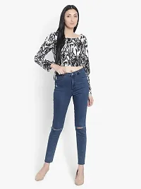 Pyramid Fashions Casual Printed Women Black Top-thumb3