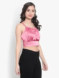 Pyramid Fashions Casual Solid Women Pink Top-thumb3