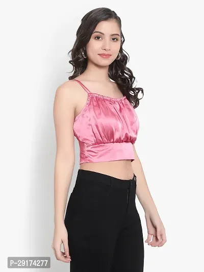 Pyramid Fashions Casual Solid Women Pink Top-thumb4