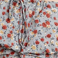 Pyramid Fashions Casual Floral Print Women Grey Top-thumb3