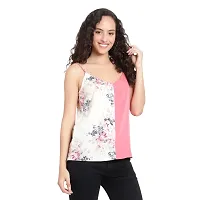 Elegant Multicoloured Crepe Floral Print Regular Length Top For Women-thumb2