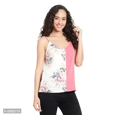 Elegant Multicoloured Crepe Floral Print Regular Length Top For Women-thumb3