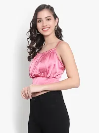 Pyramid Fashions Casual Solid Women Pink Top-thumb4