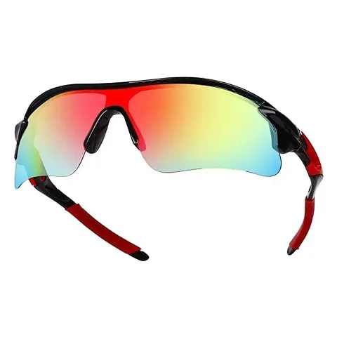 Cricket Sports Sunglasses for Men and Women (Red-Black)