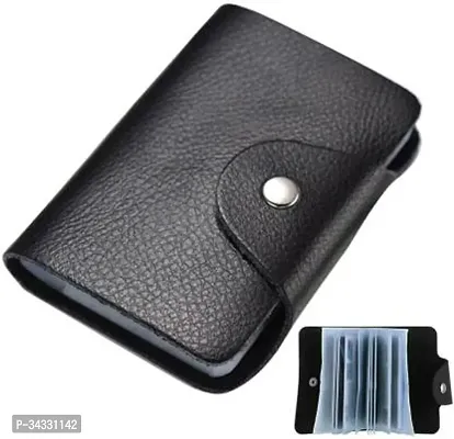 Designer Black Artificial Leather Solid Passport Holder For Men-thumb0