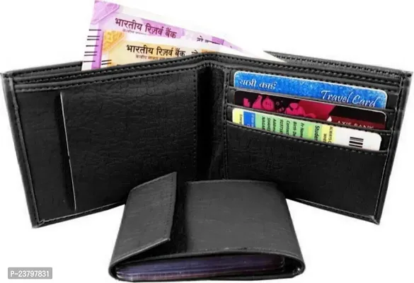 Designer Multicoloured Artificial Leather Solid Two Fold Wallet For Men