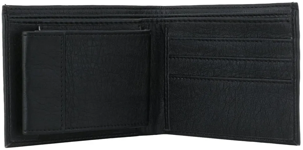 Designer Artificial Leather Solid Two Fold Wallet For Men