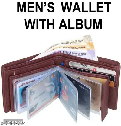 Designer Multicoloured Artificial Leather Solid Two Fold Wallet For Men-thumb0