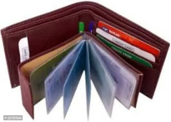 Designer Multicoloured Artificial Leather Solid Two Fold Wallet For Men-thumb0