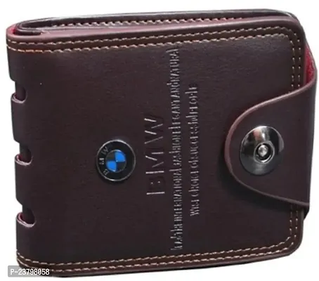 Designer Brown Artificial Leather Solid Two Fold Wallet For Men-thumb0