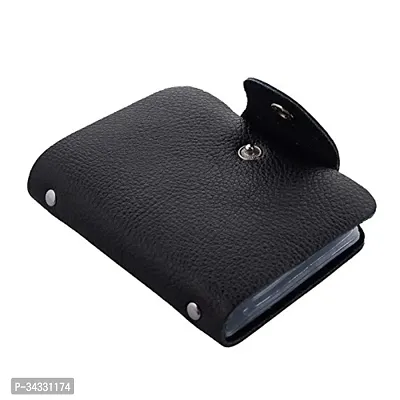 Designer Black Artificial Leather Solid Passport Holder For Men-thumb0