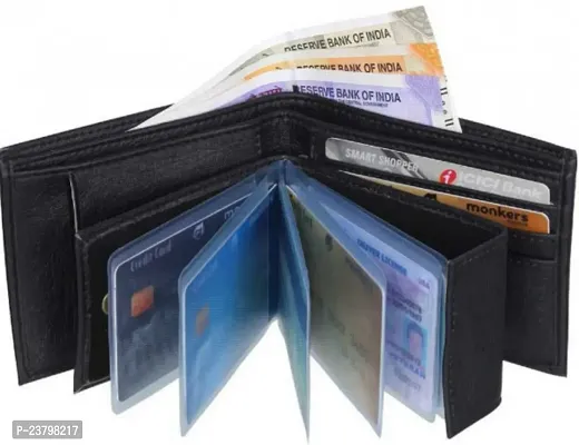 Designer Multicoloured Artificial Leather Solid Two Fold Wallet For Men