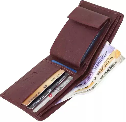 Designer Artificial Leather Solid Two Fold Wallet For Men