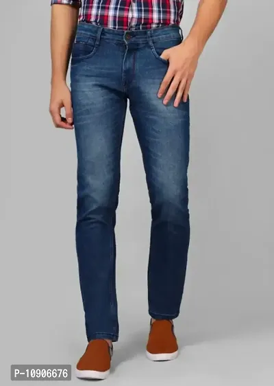 Classic Denim Solid Jeans For Men