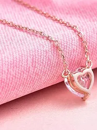 Vembley Gold Plated Diamond Heart Pendant Necklace for Women-thumb1