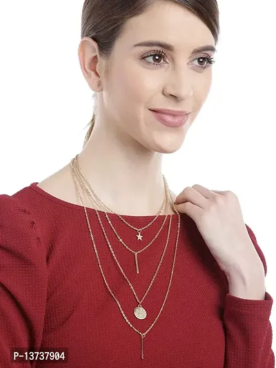 Vembley Combo of 2 Stunning Gold Plated Layered Pendant Necklace-thumb4