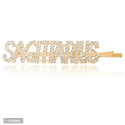 Women's Golden Metal Sagittarius Hair Clip Pin
