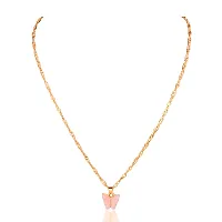 Women's Pink Mariposa Necklace-thumb1