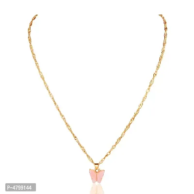 Women's Pink Mariposa Necklace-thumb2