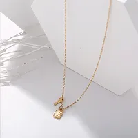 Charming Gold Plated Lock and Key Pendant Necklace For Women-thumb2