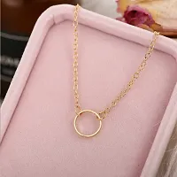 Pretty Gold Plated Circle Family Pendant Necklace For Women-thumb3