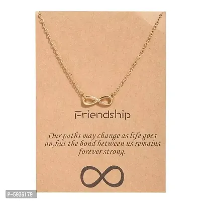 Charming Gold Plated Infinite/Infinity Pendant Necklace For Women