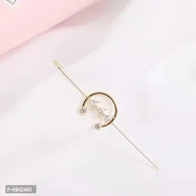 Stunning Gold Plated Studed Earcuff For Women ( Pack Of 2 )-thumb3