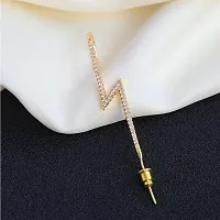 Attractive Gold Plated Studed Leaf, Butterfy Earcuff For Women ( Pack Of 6 )-thumb2