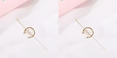 Stunning Gold Plated Studed Earcuff For Women ( Pack Of 2 )-thumb4