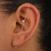 Attractive Gold Plated Studed Earcuff For Women ( Pack Of 2 )-thumb1