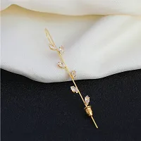 Attractive Gold Plated Studed Leaf Earcuff For Women ( Pack Of 2 )-thumb4