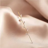 Attractive Gold Plated Studed Leaf Earcuff For Women ( Pack Of 2 )-thumb3