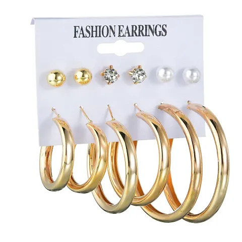 Elegant Gold Plated Alloy Earrings Combos