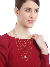 Vembley Combo of 2 Stunning Gold Plated Layered Pendant Necklace For Women and Girls-thumb3