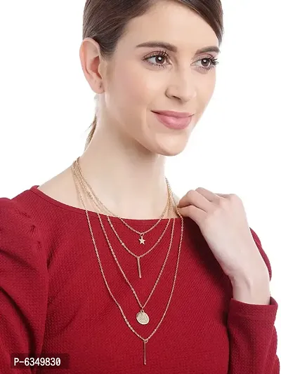 Vembley Combo of 2 Stunning Gold Plated Layered Pendant Necklace For Women and Girls-thumb4
