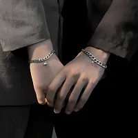 Loving Magnet Bracelet Stainless Steel Heart Shaped Romantic Love Couples Friendship Promise 2 In 1 Duo Wrist Band Bracelet For Men And Women-thumb4