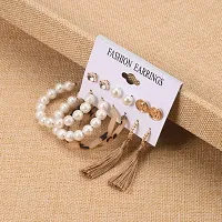 Stylish Fancy Beautiful Gold Plated 6 Pair Earrings Hoop And Stud Earrings-thumb3