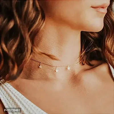 Vembley Single Layered Star Charms Choker Necklace For Girls And Women-thumb5