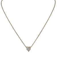 Vembley Gold Plated Diamond Heart Pendant Necklace for Women-thumb2