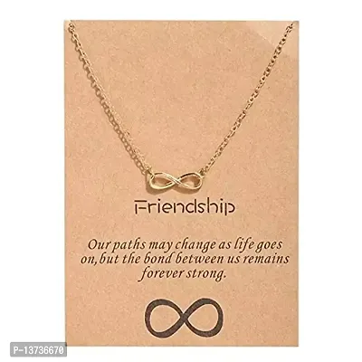 Vembley Charming Gold Plated Infinite/Infinity Pendant Necklace for Women and Girls