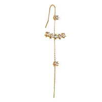 Vembley Pack Of 2 Stunning Gold Plated Zircon Studded Ear Cuff for Women  Girls-thumb3