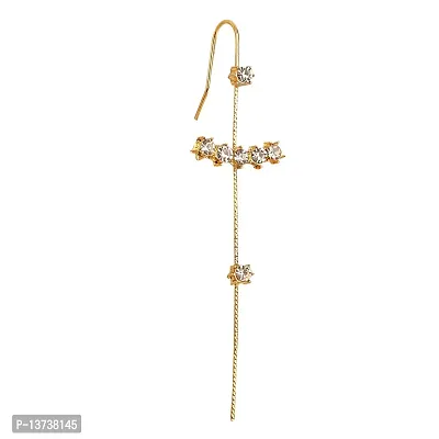 Vembley Pack Of 2 Stunning Gold Plated Zircon Studded Ear Cuff for Women  Girls-thumb4