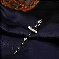 Vembley Pair of 2 Glamorous Gold Plated Zircon Studded Ear Cuffs for Women  Girls-thumb3