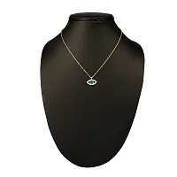 Vembley Stylish Gold Plated Evil Eye Pendant Necklace for Women-thumb1