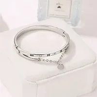 Silver Plated Roman Numerals Heart Charm Bracelet-thumb3