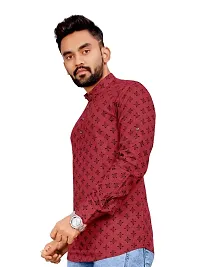 Allan Peter Mens Short  Printed Kurta-thumb1